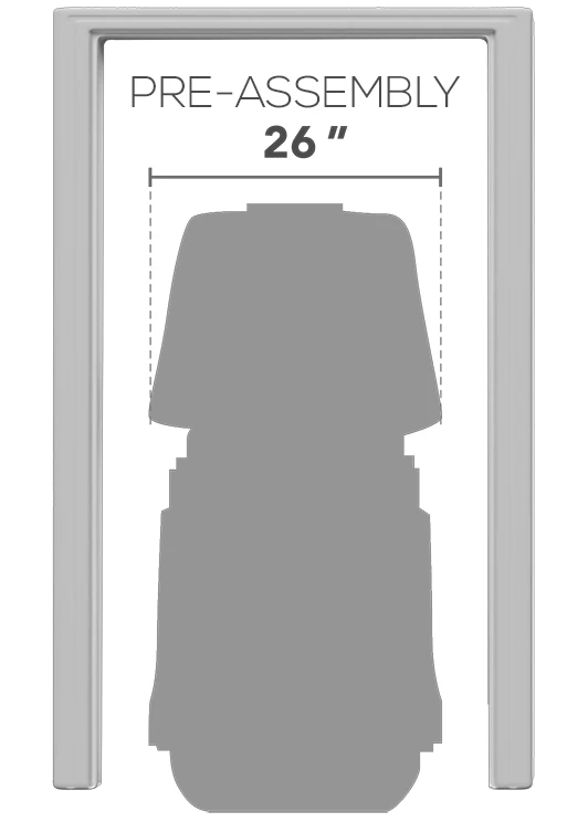 Fits Narrow Doorways